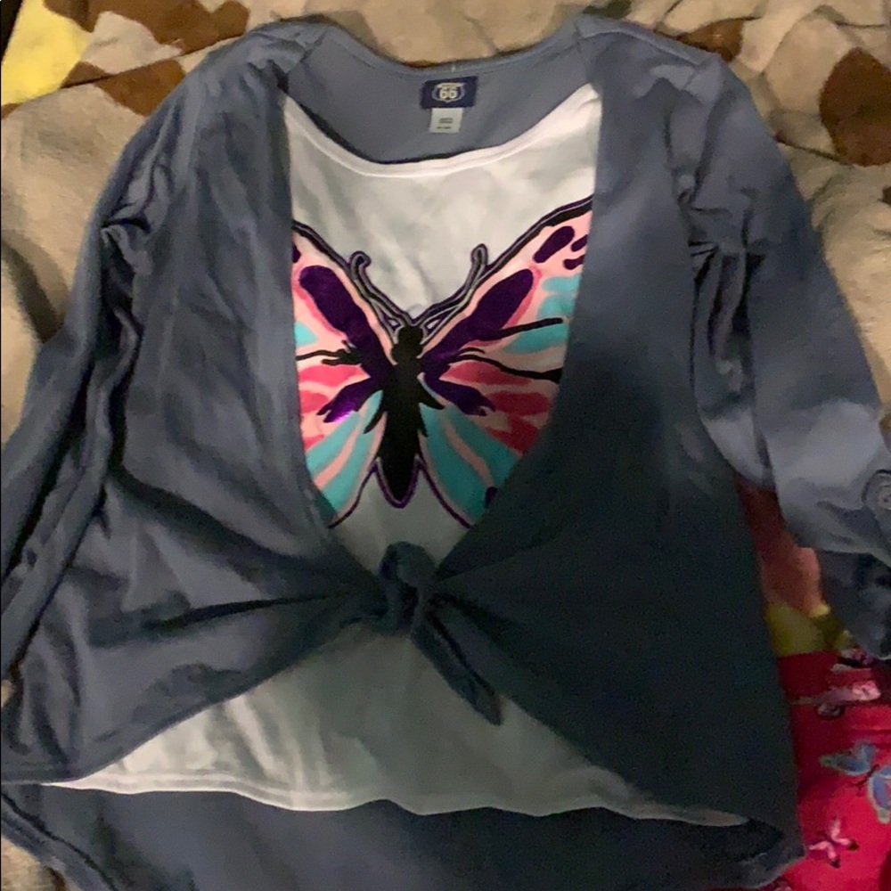 A Matching Butterfly Outfit size 7/8